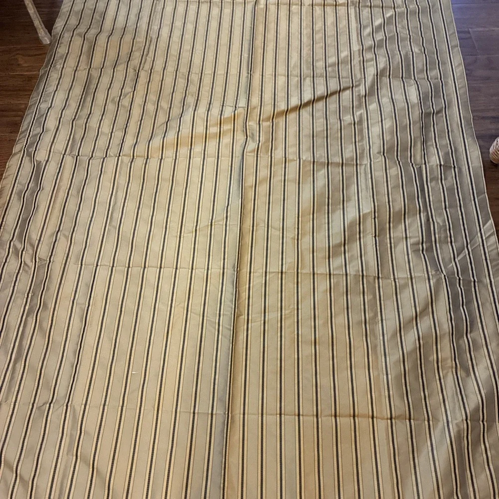Drapery Panel Gold W/Black Stripe Silk? 54